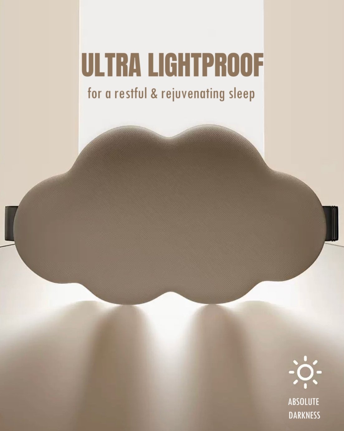 3D Contoured Puffy Cute Could Sleep Eye Mask Ultra Lightproof